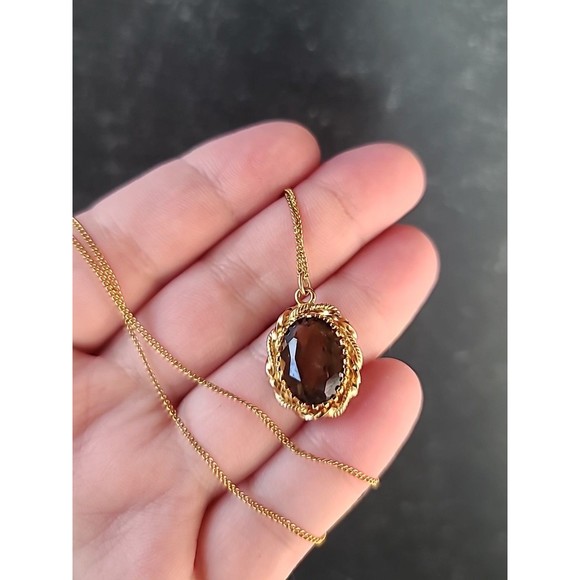 Atlas 12K GF Oval Shaped Pendant Quartz Vintage - Picture 4 of 10